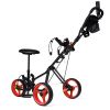 Outdoor Recreation Games 3 Wheels Foldable Push Pull Golf Trolley