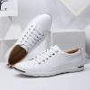 Little White Shoes Spring and Autumn Male Korean Wild Leather Casual Students Sports Shoes Flat Bottom Sneakers Large Size 38-48