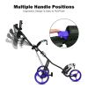 Outdoor Recreation Games 3 Wheels Foldable Push Pull Golf Trolley