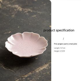 Ceramic Snack Plate Vintage Lotus Fruit Plate (Option: Sakura Six Petal Plate)