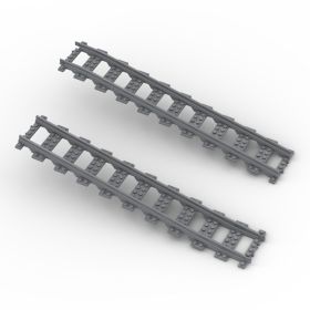 Compatible With Lego Small Particle Building Blocks Train Track Viaduct Uphill And Downhill Accessories MOC Scene Integrated Track Parts (Option: Track Accessories 1 Group)