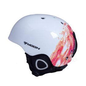 Ski Helmet Snow Safety Helmet Protective Gear Sports Equipment Head Protection Integrated (Option: Red pits-XL)