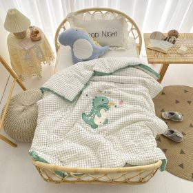 Cotton Yarn-dyed Washed Cotton Embroidered Children Quilt (Option: Smart Dinosaur-120X150cm Autumn And Winter)