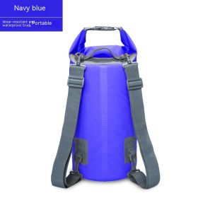 Waterproof Bag PVC Waterproof Bag Swimming Beach Drifting Camouflage Backpack (Option: Dark Blue-10L)