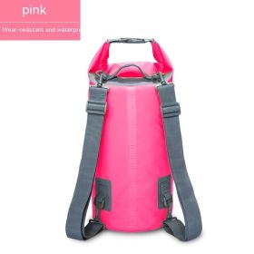 Waterproof Bag PVC Waterproof Bag Swimming Beach Drifting Camouflage Backpack (Option: Pink-10L)