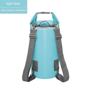 Waterproof Bag PVC Waterproof Bag Swimming Beach Drifting Camouflage Backpack (Option: Light Blue-10L)