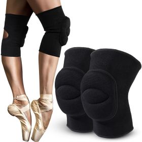 Dance Thickened Knee Pad Yoga Sports Running Playing Ball Knee Pad Leg Protection Joint (Option: Black-M)