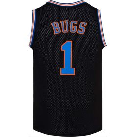 Space Movie Jersey Embroidery Retro Basketball Wear (Option: Black-XL)