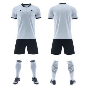 Football Referee Clothing Match Referee Clothing Suit (Option: Grayish White-XL)